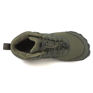draussenfeet winter barfussschuhe schneestiefel 31521 armeegrun