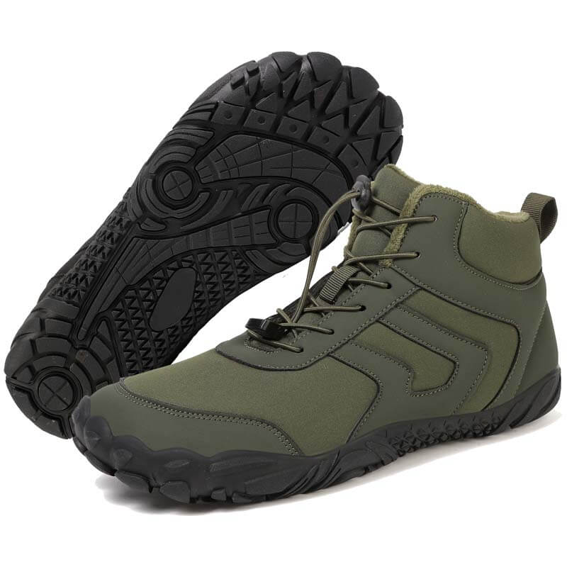 Herren-Schneestiefel mit Mittlerem Schnitt Warm für den Außenbereich Lässig Verschleißfest Wanderschuhe Rutschfester & Wasserdichter Barfußschuh für den Winter