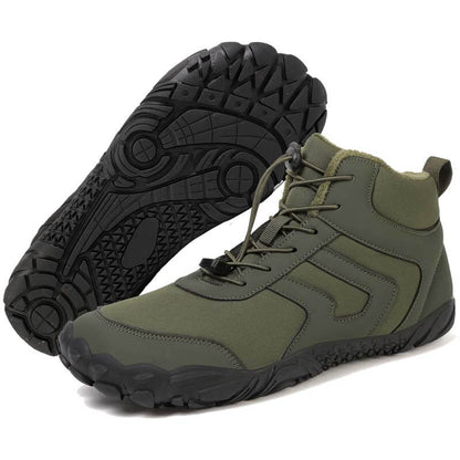 Herren-Schneestiefel mit Mittlerem Schnitt Warm für den Außenbereich Lässig Verschleißfest Wanderschuhe Rutschfester & Wasserdichter Barfußschuh für den Winter