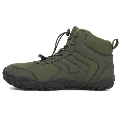 Herren-Schneestiefel mit Mittlerem Schnitt Warm für den Außenbereich Lässig Verschleißfest Wanderschuhe Rutschfester & Wasserdichter Barfußschuh für den Winter