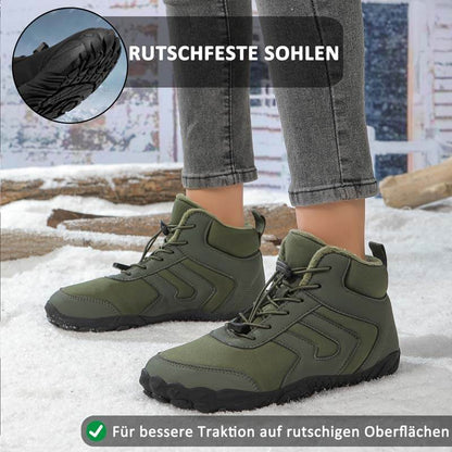 Herren-Schneestiefel mit Mittlerem Schnitt Warm für den Außenbereich Lässig Verschleißfest Wanderschuhe Rutschfester & Wasserdichter Barfußschuh für den Winter