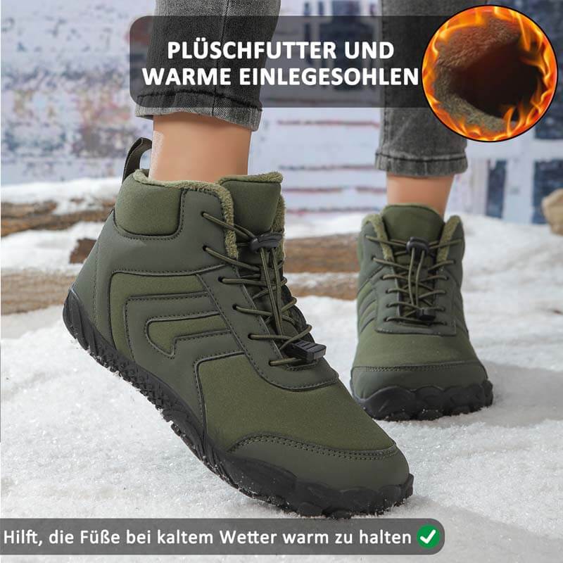 Herren-Schneestiefel mit Mittlerem Schnitt Warm für den Außenbereich Lässig Verschleißfest Wanderschuhe Rutschfester & Wasserdichter Barfußschuh für den Winter