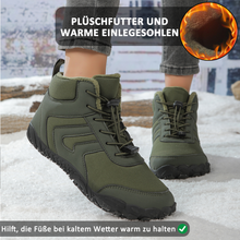 Lade das Bild in den Galerie-Viewer, draussenfeet winter barfussschuhe schneestiefel 31521 armeegrun

