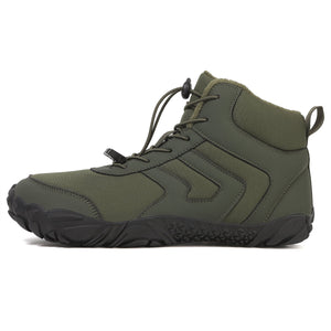 draussenfeet winter barfussschuhe schneestiefel 31521 armeegrun