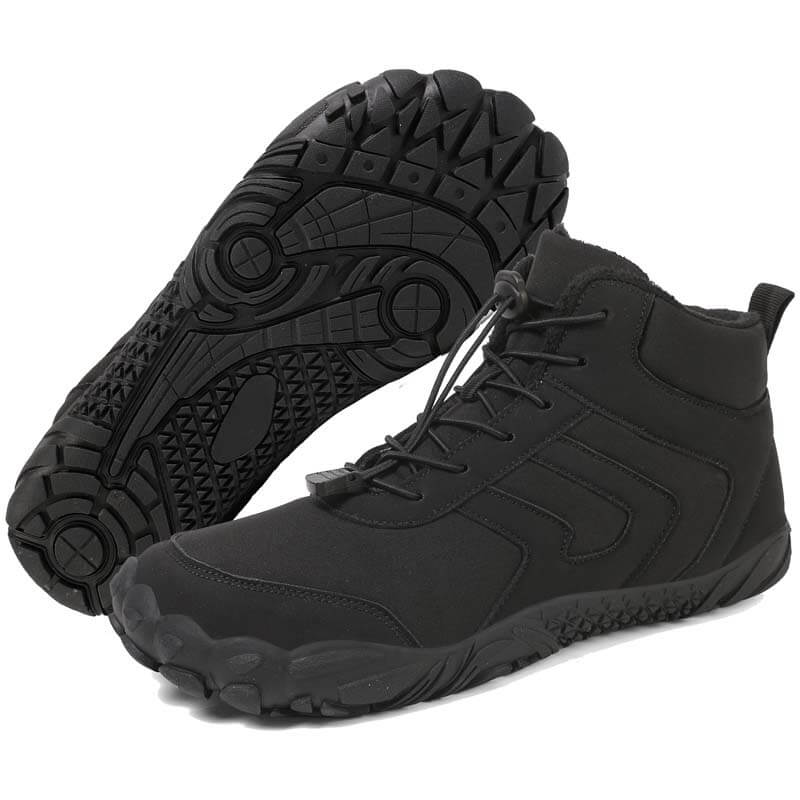 Herren-Schneestiefel mit Mittlerem Schnitt Warm für den Außenbereich Lässig Verschleißfest Wanderschuhe Rutschfester & Wasserdichter Barfußschuh für den Winter