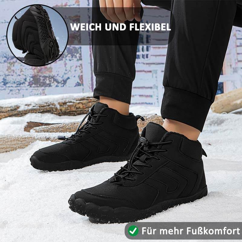 Herren-Schneestiefel mit Mittlerem Schnitt Warm für den Außenbereich Lässig Verschleißfest Wanderschuhe Rutschfester & Wasserdichter Barfußschuh für den Winter