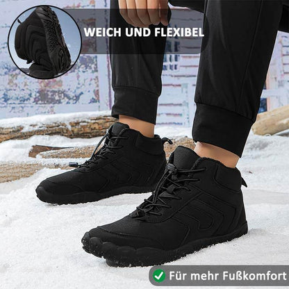 Herren-Schneestiefel mit Mittlerem Schnitt Warm für den Außenbereich Lässig Verschleißfest Wanderschuhe Rutschfester & Wasserdichter Barfußschuh für den Winter
