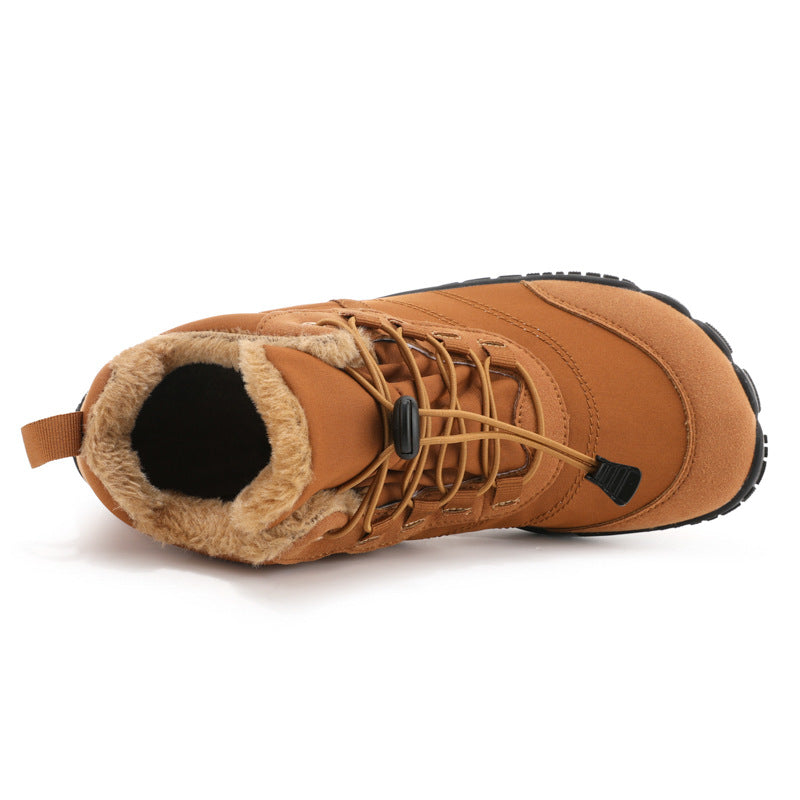 draussenfeet winter barfussschuhe schneestiefel 31525 braun
