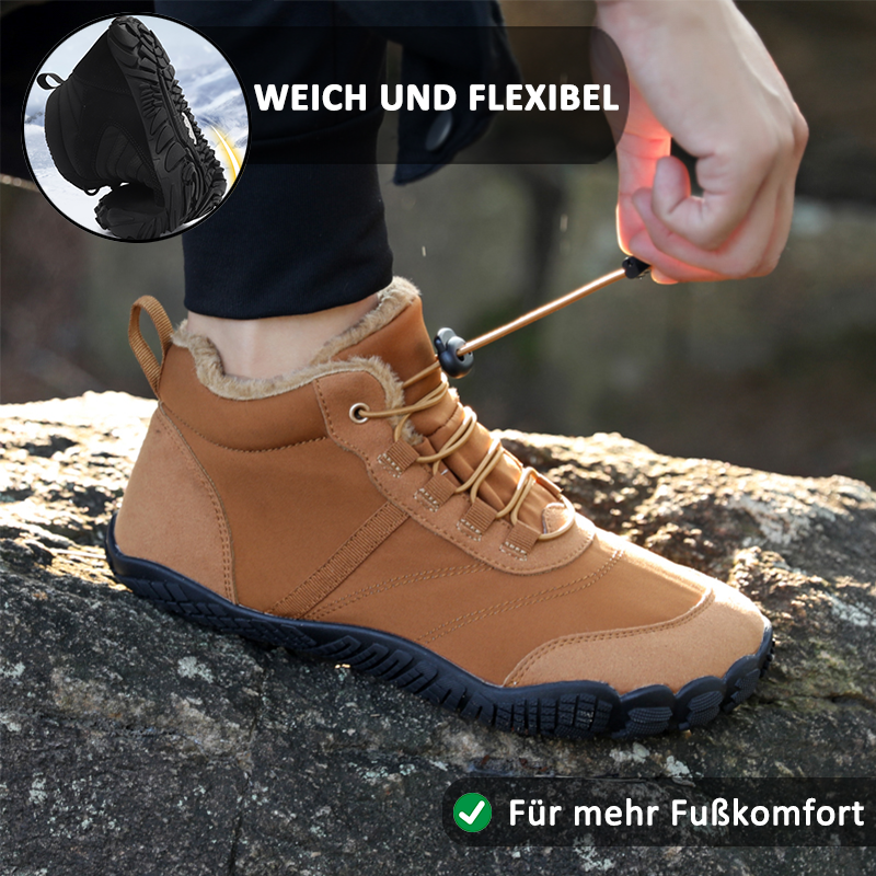 draussenfeet winter barfussschuhe schneestiefel 31525 braun