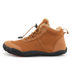 draussenfeet winter barfussschuhe schneestiefel 31525 braun