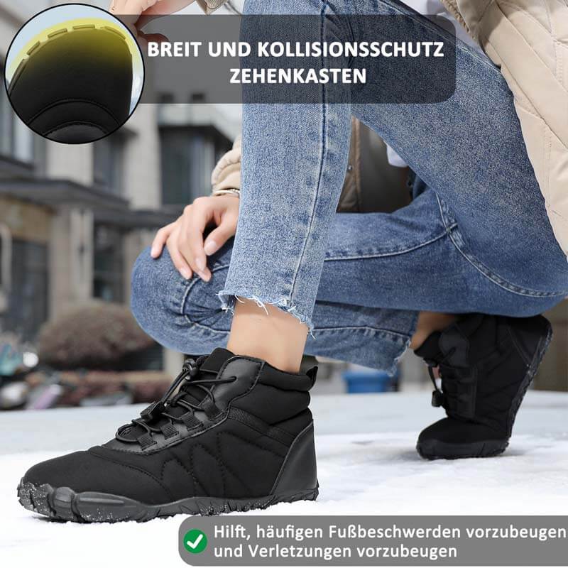 Schneestiefel Verschleißfeste Trekkingschuhe Wanderschuhe Rutschfester & Wasserdichter Barfußschuh für den Winter (Unisex)
