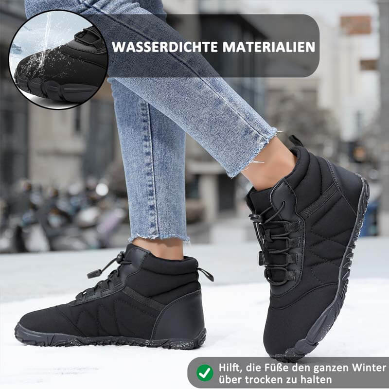 Schneestiefel Verschleißfeste Trekkingschuhe Wanderschuhe Rutschfester & Wasserdichter Barfußschuh für den Winter (Unisex)