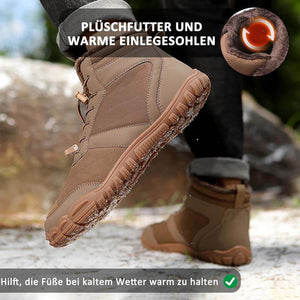 Herbst & Winter Outdoor Barfuß Schneestiefel Wasserdicht Rutschfest Plüsch Futter Wanderschuhe Schuhe (Unisex)
