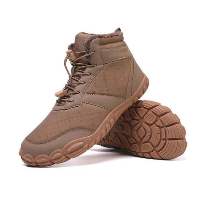 Herbst & Winter Outdoor Barfuß Schneestiefel Wasserdicht Rutschfest Plüsch Futter Wanderschuhe Schuhe (Unisex)