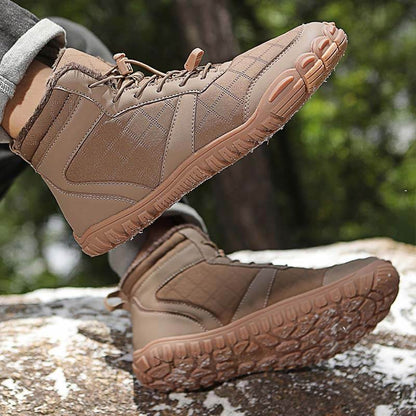 Herbst & Winter Outdoor Barfuß Schneestiefel Wasserdicht Rutschfest Plüsch Futter Wanderschuhe Schuhe (Unisex)