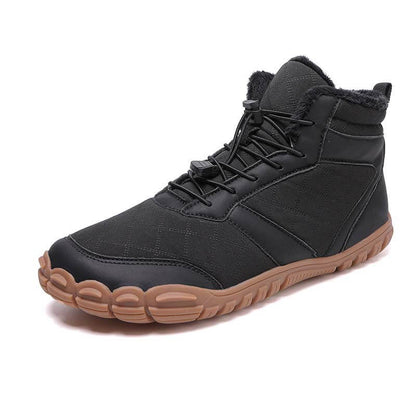 Herbst & Winter Outdoor Barfuß Schneestiefel Wasserdicht Rutschfest Plüsch Futter Wanderschuhe Schuhe (Unisex)