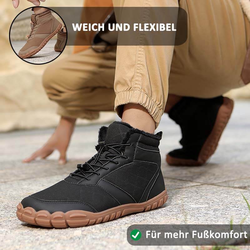 Herbst & Winter Outdoor Barfuß Schneestiefel Wasserdicht Rutschfest Plüsch Futter Wanderschuhe Schuhe (Unisex)