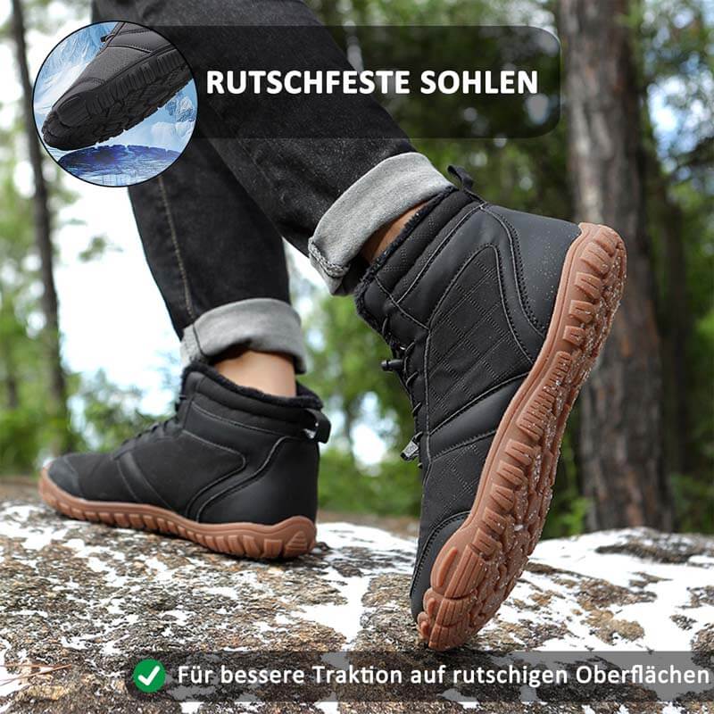 Herbst & Winter Outdoor Barfuß Schneestiefel Wasserdicht Rutschfest Plüsch Futter Wanderschuhe Schuhe (Unisex)