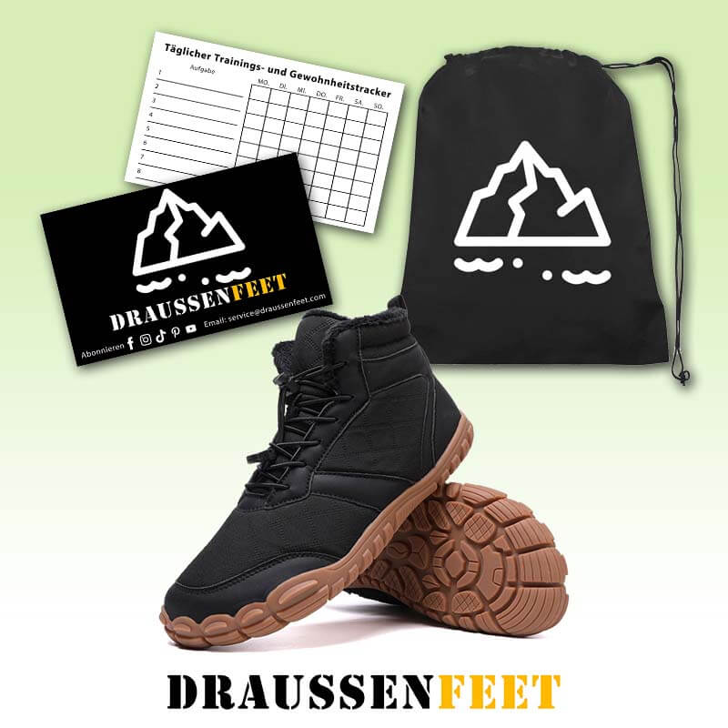 Herbst & Winter Outdoor Barfuß Schneestiefel Wasserdicht Rutschfest Plüsch Futter Wanderschuhe Schuhe (Unisex)