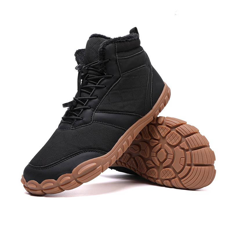 Herbst & Winter Outdoor Barfuß Schneestiefel Wasserdicht Rutschfest Plüsch Futter Wanderschuhe Schuhe (Unisex)