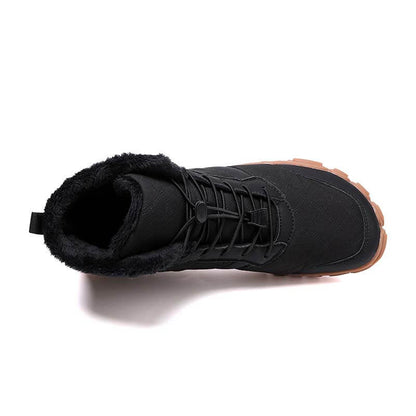 Herbst & Winter Outdoor Barfuß Schneestiefel Wasserdicht Rutschfest Plüsch Futter Wanderschuhe Schuhe (Unisex)