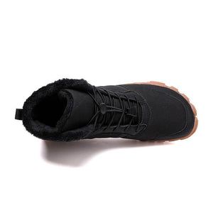 Herbst & Winter Outdoor Barfuß Schneestiefel Wasserdicht Rutschfest Plüsch Futter Wanderschuhe Schuhe (Unisex)