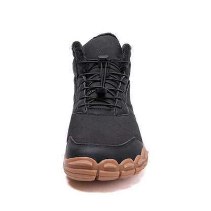 Herbst & Winter Outdoor Barfuß Schneestiefel Wasserdicht Rutschfest Plüsch Futter Wanderschuhe Schuhe (Unisex)