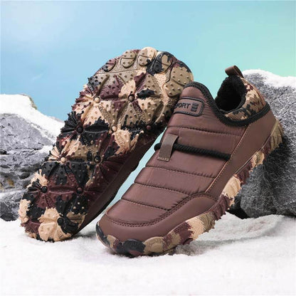 Outdoor-Schuhe mit Plüschfutter, Wasserdicht, Rutschfest, Verschleißfest, Freizeit-Wanderschuhe, Schneestiefel (Unisex)