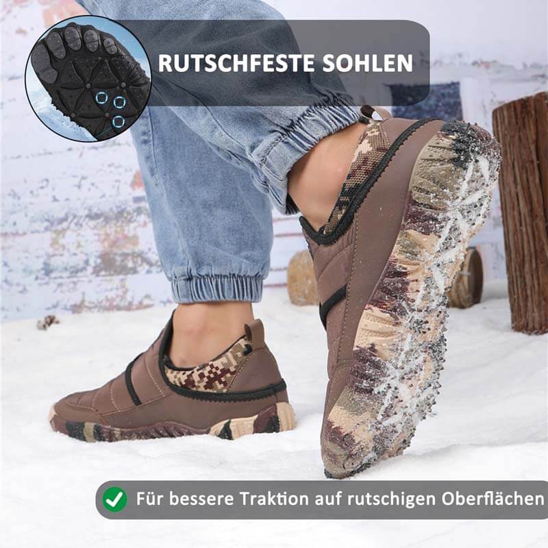 Outdoor-Schuhe mit Plüschfutter, Wasserdicht, Rutschfest, Verschleißfest, Freizeit-Wanderschuhe, Schneestiefel (Unisex)