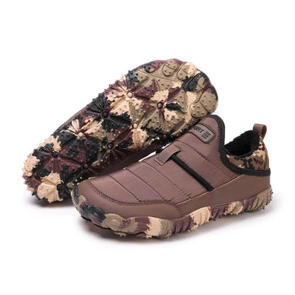 Outdoor-Schuhe mit Plüschfutter, Wasserdicht, Rutschfest, Verschleißfest, Freizeit-Wanderschuhe, Schneestiefel (Unisex)