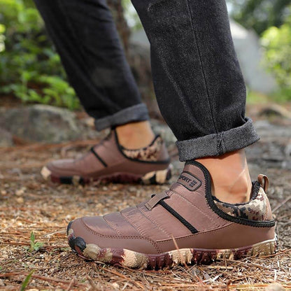 Outdoor-Schuhe mit Plüschfutter, Wasserdicht, Rutschfest, Verschleißfest, Freizeit-Wanderschuhe, Schneestiefel (Unisex)