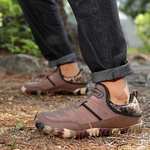 Outdoor-Schuhe mit Plüschfutter, Wasserdicht, Rutschfest, Verschleißfest, Freizeit-Wanderschuhe, Schneestiefel (Unisex)