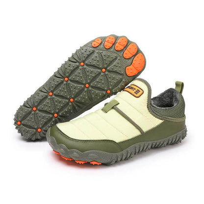 Outdoor-Schuhe mit Plüschfutter, Wasserdicht, Rutschfest, Verschleißfest, Freizeit-Wanderschuhe, Schneestiefel (Unisex)