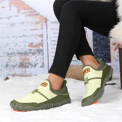 Outdoor-Schuhe mit Plüschfutter, Wasserdicht, Rutschfest, Verschleißfest, Freizeit-Wanderschuhe, Schneestiefel (Unisex)