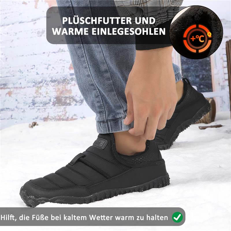 Outdoor-Schuhe mit Plüschfutter, Wasserdicht, Rutschfest, Verschleißfest, Freizeit-Wanderschuhe, Schneestiefel (Unisex)