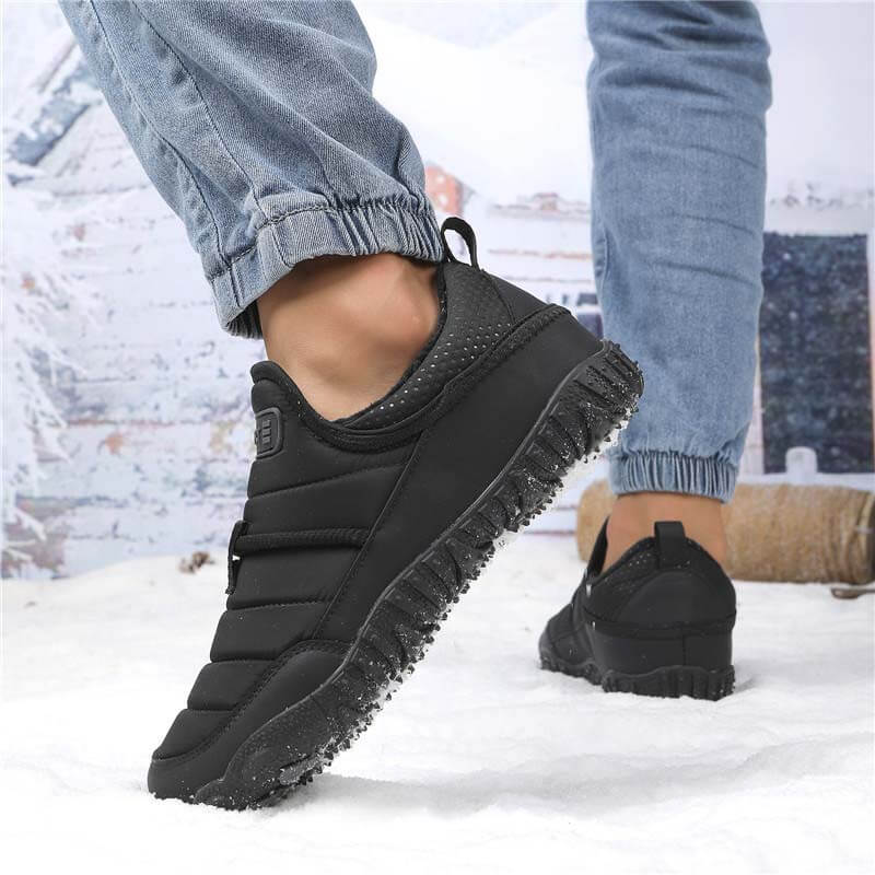 Outdoor-Schuhe mit Plüschfutter, Wasserdicht, Rutschfest, Verschleißfest, Freizeit-Wanderschuhe, Schneestiefel (Unisex)