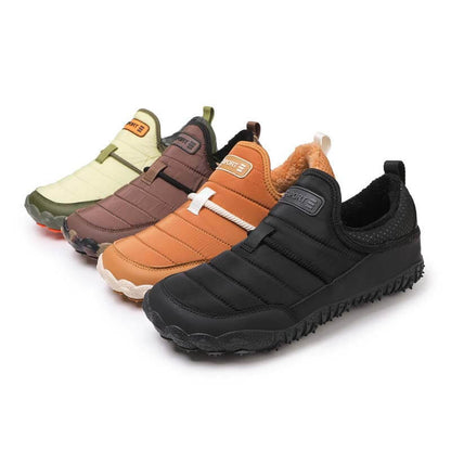 Outdoor-Schuhe mit Plüschfutter, Wasserdicht, Rutschfest, Verschleißfest, Freizeit-Wanderschuhe, Schneestiefel (Unisex)