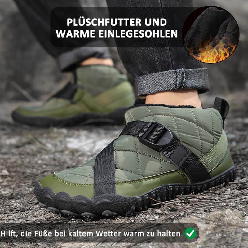 Outdoor-Schuhe für Herren und Damen, Plüschfutter, Wasserdicht, Rutschfest, Verschleißfest, Freizeit-Wanderschuhe, Schneeschuhe (Unisex)