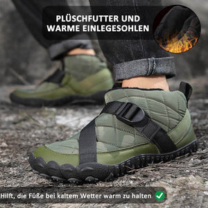 Outdoor-Schuhe für Herren und Damen, Plüschfutter, Wasserdicht, Rutschfest, Verschleißfest, Freizeit-Wanderschuhe, Schneeschuhe (Unisex)