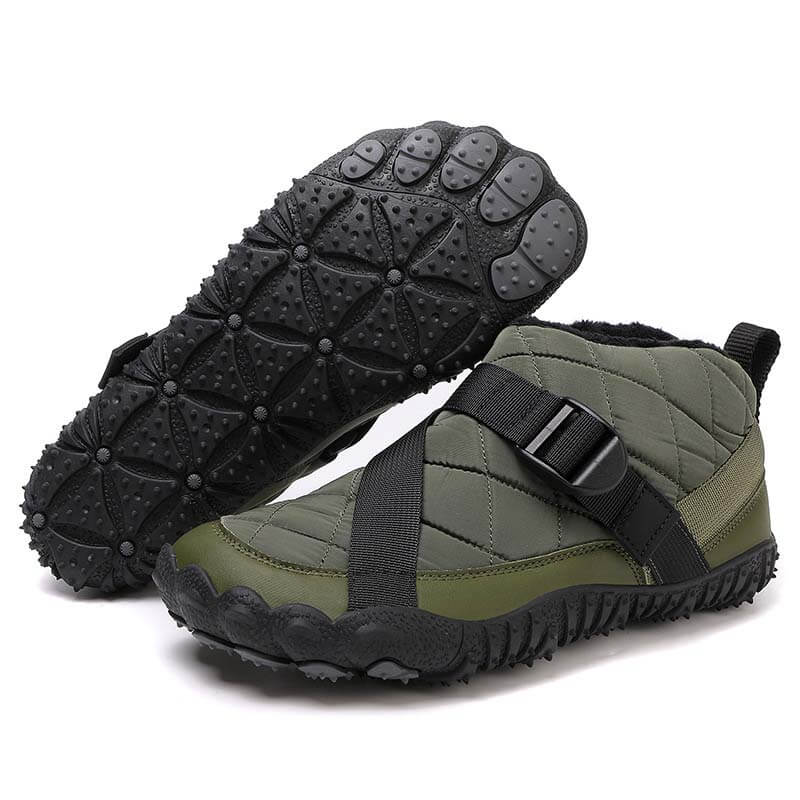 Outdoor-Schuhe für Herren und Damen, Plüschfutter, Wasserdicht, Rutschfest, Verschleißfest, Freizeit-Wanderschuhe, Schneeschuhe (Unisex)