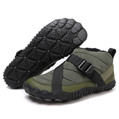 Outdoor-Schuhe für Herren und Damen, Plüschfutter, Wasserdicht, Rutschfest, Verschleißfest, Freizeit-Wanderschuhe, Schneeschuhe (Unisex)