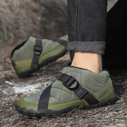 Outdoor-Schuhe für Herren und Damen, Plüschfutter, Wasserdicht, Rutschfest, Verschleißfest, Freizeit-Wanderschuhe, Schneeschuhe (Unisex)