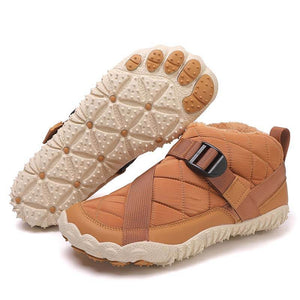 Outdoor-Schuhe für Herren und Damen, Plüschfutter, Wasserdicht, Rutschfest, Verschleißfest, Freizeit-Wanderschuhe, Schneeschuhe (Unisex)