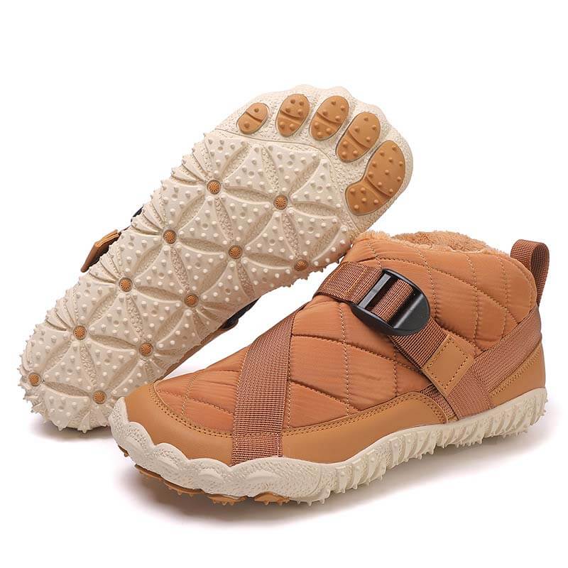 Outdoor-Schuhe für Herren und Damen, Plüschfutter, Wasserdicht, Rutschfest, Verschleißfest, Freizeit-Wanderschuhe, Schneeschuhe (Unisex)