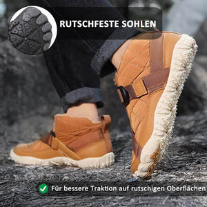 Outdoor-Schuhe für Herren und Damen, Plüschfutter, Wasserdicht, Rutschfest, Verschleißfest, Freizeit-Wanderschuhe, Schneeschuhe (Unisex)
