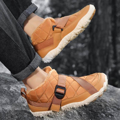 Outdoor-Schuhe für Herren und Damen, Plüschfutter, Wasserdicht, Rutschfest, Verschleißfest, Freizeit-Wanderschuhe, Schneeschuhe (Unisex)