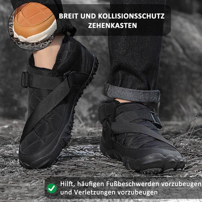 Outdoor-Schuhe für Herren und Damen, Plüschfutter, Wasserdicht, Rutschfest, Verschleißfest, Freizeit-Wanderschuhe, Schneeschuhe (Unisex)
