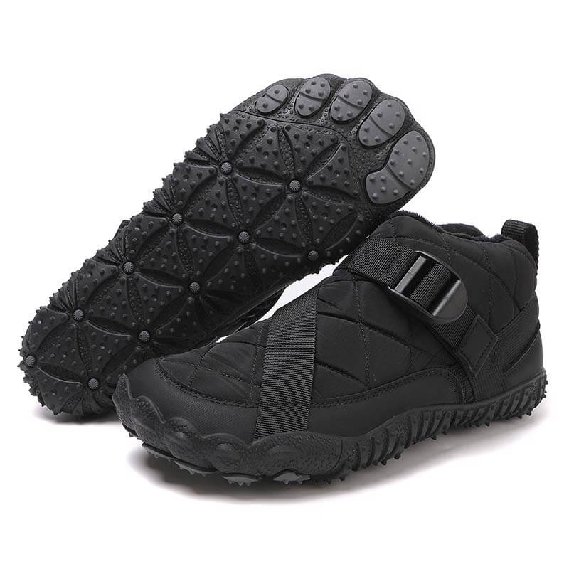 Outdoor-Schuhe für Herren und Damen, Plüschfutter, Wasserdicht, Rutschfest, Verschleißfest, Freizeit-Wanderschuhe, Schneeschuhe (Unisex)