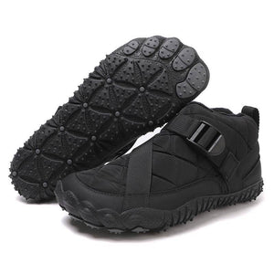 Outdoor-Schuhe für Herren und Damen, Plüschfutter, Wasserdicht, Rutschfest, Verschleißfest, Freizeit-Wanderschuhe, Schneeschuhe (Unisex)