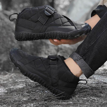 Outdoor-Schuhe für Herren und Damen, Plüschfutter, Wasserdicht, Rutschfest, Verschleißfest, Freizeit-Wanderschuhe, Schneeschuhe (Unisex)